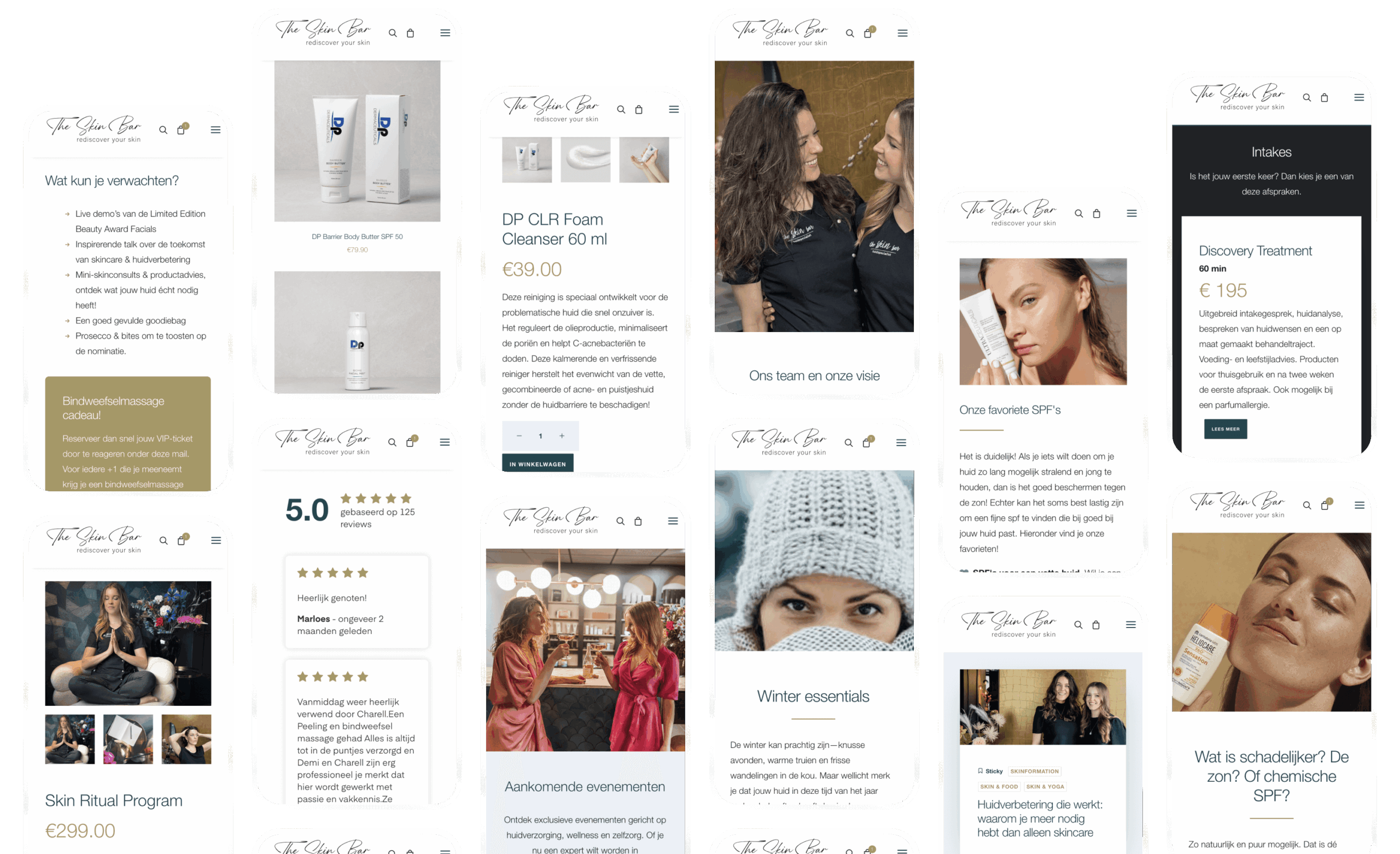 skb mobile website screens